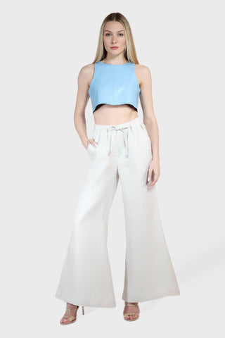 Cropped Leather Top