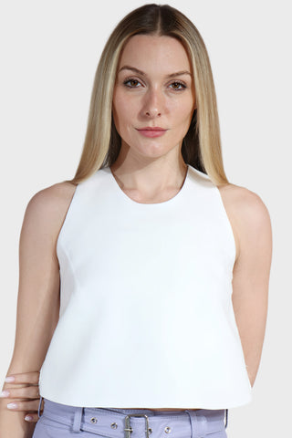 Cross Back Linen Top