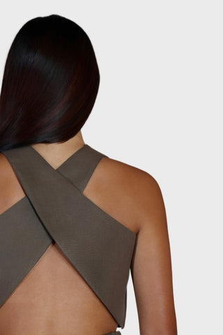 Cross Back Linen Top