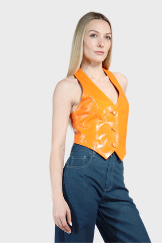Halter Leather Vest