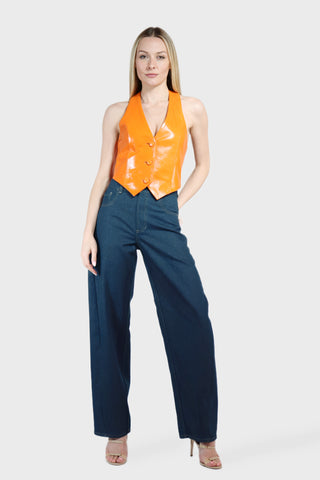 Halter Leather Vest