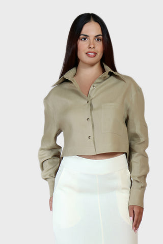 High Low Oversized Linen Shirt