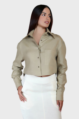 High Low Oversized Linen Shirt