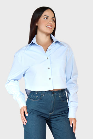 High Low Oversized Poplin Shirt