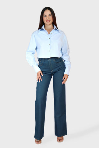 High Low Oversized Poplin Shirt