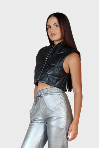 Hooded Leather Vest
