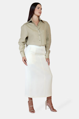 Midi Linen Skirt