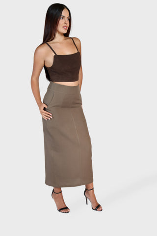 Midi Linen Skirt