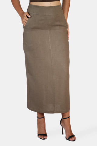 Midi Linen Skirt