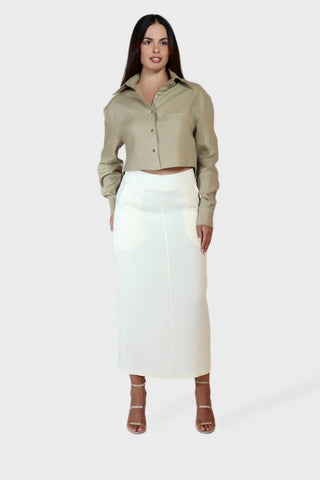 Midi Linen Skirt