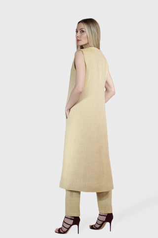 Midi Linen Vest