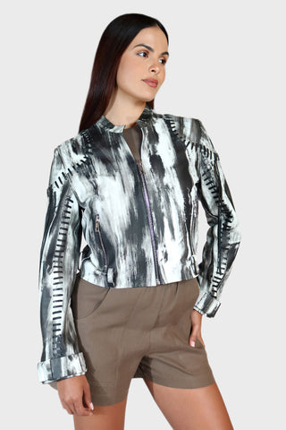 Moto Laced Leather Jacket