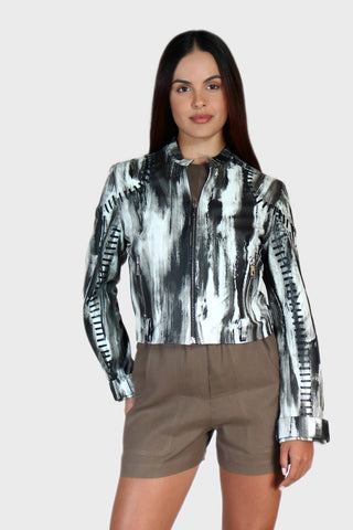 Moto Laced Leather Jacket