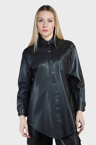 Oversized Leather Shirt