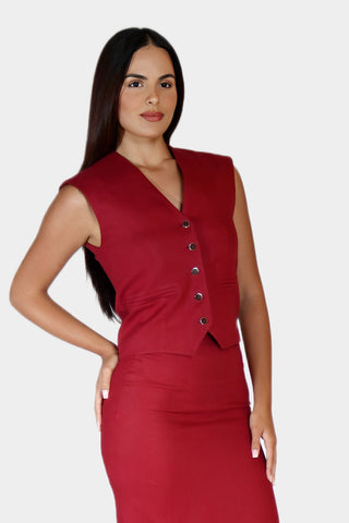 Tailored Linen Vest