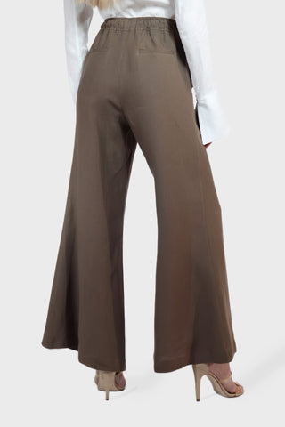 Wide Leg Drawstring Linen Pants